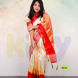 Home bs 11 বেবি রেডি হাফ সিল্ক শাড়ি