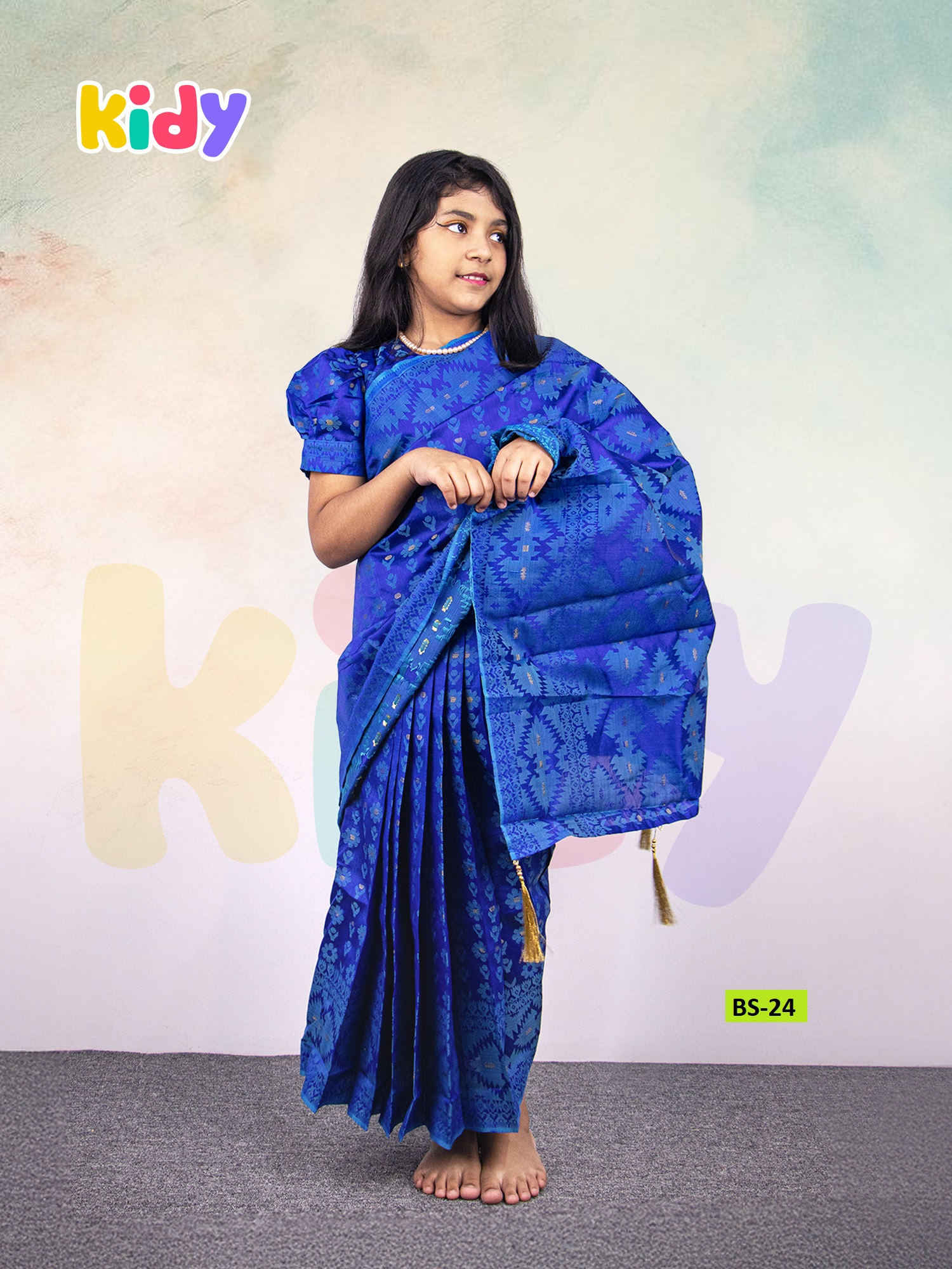 BS-24 বেবি রেডি জামদানি লেহেঙ্গা শাড়ি