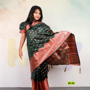 Home BS-26 বেবি রেডি কাতান শাড়ি