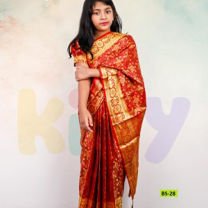 Home BS-28 বেবি রেডি কাতান শাড়ি