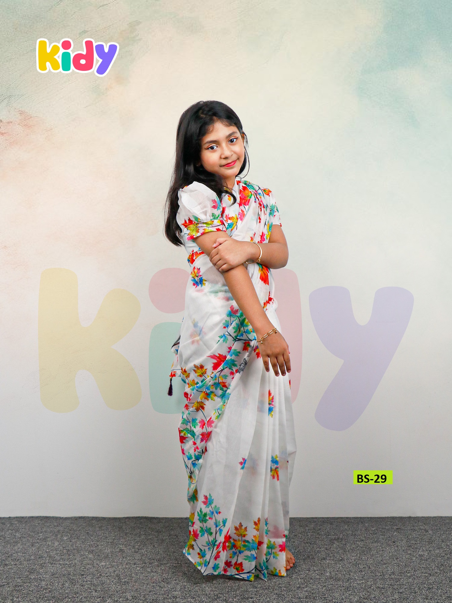 BS-29 হাফ সিল্ক প্রিন্ট রেডি লেহেঙ্গা শাড়ি