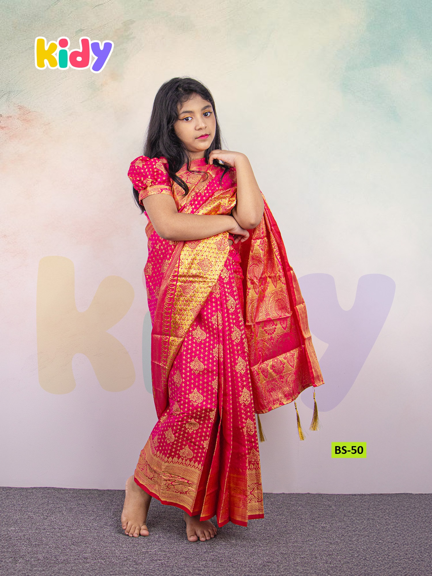 BS-50 বেবি রেডি কাতান শাড়ি (Copy)