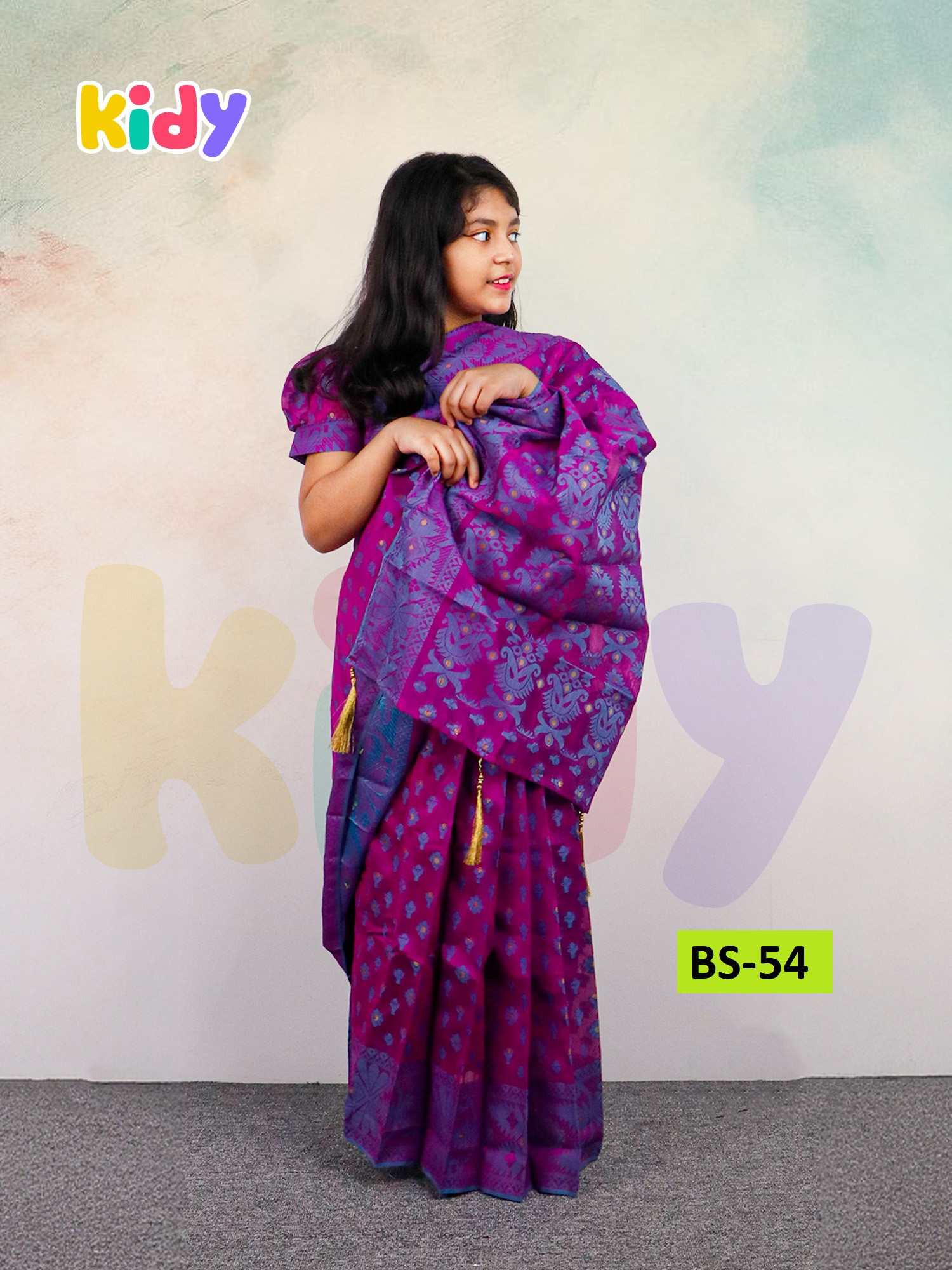 BS-54 বেবি রেডি জামদানি লেহেঙ্গা শাড়ি