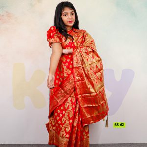 Home BS 62 বেবি রেডি Red Lota Katan শাড়ি (Copy)
