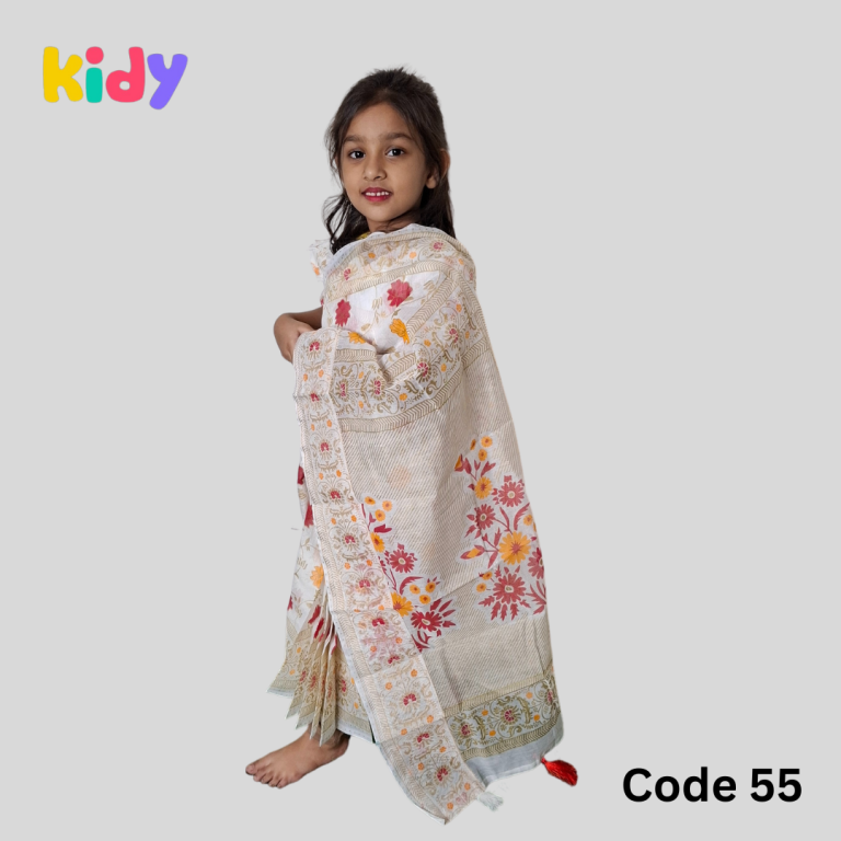 BS-55 হাফ সিল্ক প্রিন্ট রেডি লেহেঙ্গা শাড়ি