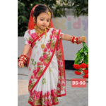 BS-01/BS-90 বেবি রেডি হাফ সিল্ক প্রিন্ট শাড়ি