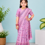 BS-01/BS-92 বেবি রেডি হাফ সিল্ক প্রিন্ট শাড়ি